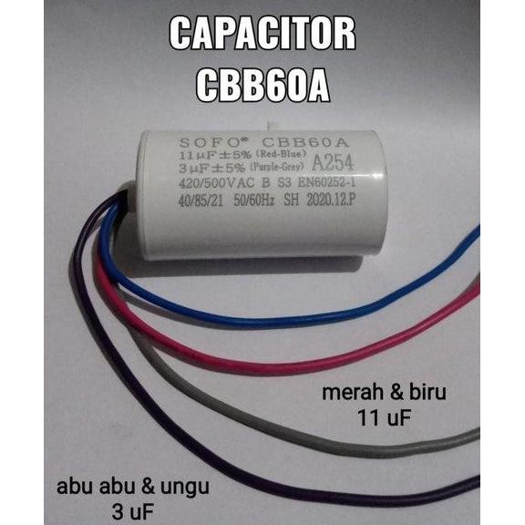 DISKON KAPASITOR MESIN CUCI SHARP 11.3UF ORIGINAL PENGGANTI EPCOS SOFO