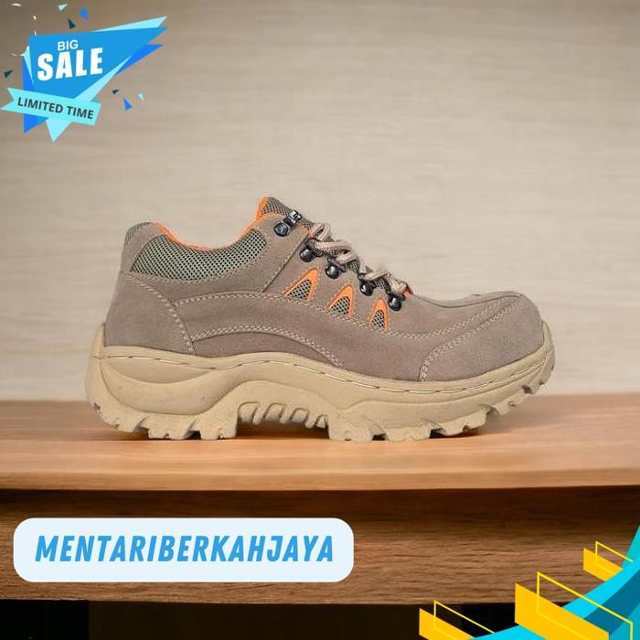 SEPATU GUNUNG PRIA SAFETY SHOES SEMI BOOTS HIGH PREMIUM QUALITY EIGHT HIKING PROYEK OUTDOOR TOURING 