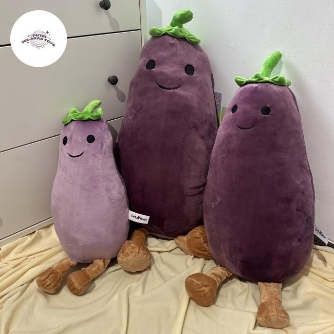 Promo Boneka Buah Sayur Terong Eggplant Unik Lembut Mainan Anak - Toys Doll