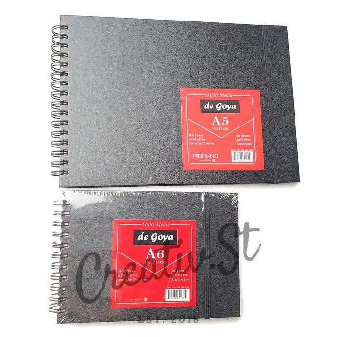 

BEBAS ONGKIR - de Goya Buku Lukis Cat Air Watercolor Book HOT PRESS Spiral Ring - A5 A4 (30 sheets - 200gsm)