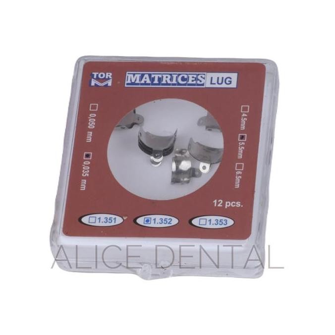 Matrix TOR matrices LUG no 1352 sectional contoured matrix matriks gigi posterior gigi belakang matr