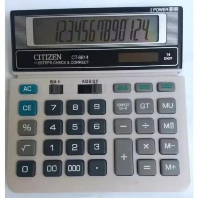

Kalkulator . Ct8614 Che Correct Cek Ulang 14 Dit Desktop Calculator Ct8614