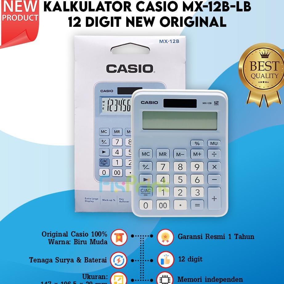

Kalkulator Casio Mx12B Calculator Desktop Mx 12B 12 Dits Warna Lucu Pink Putih U Muda Hijau Hitam Office New