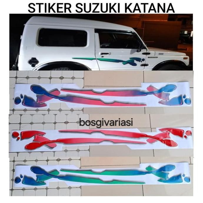 Stiker List Body Katana New Lama Dx Gx Jimny Katana / Stiker Mobil Katana Jimny Katana Jeep Harga Kh