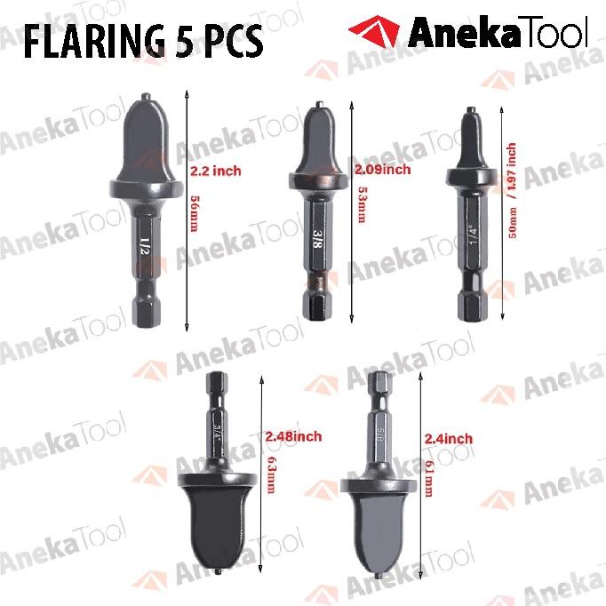 Alat Perbesar Pipa Tube Expander Pipe Expander Kuningan Tembaga 6 Pcs Peralatan Pemasangan AC