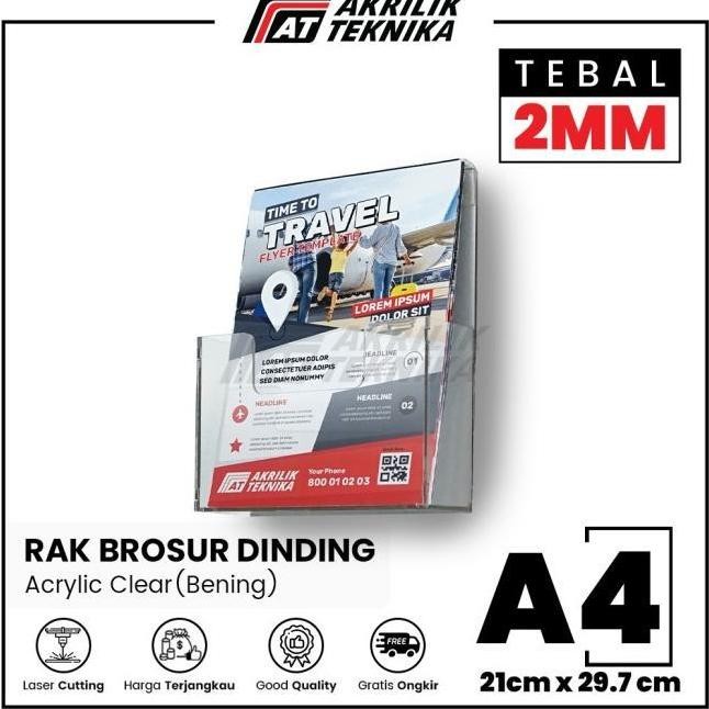 

READY TEMPAT BROSUR DINDING A4 / ACRYLIC FLYER HOLDER