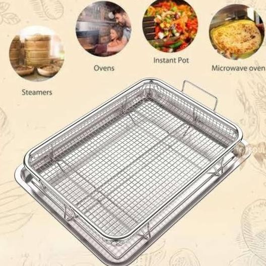 Nampan Tirisan Minyak Goreng - Nampan Stainless Home Fryer Oven Air - Drying Cooling Tray