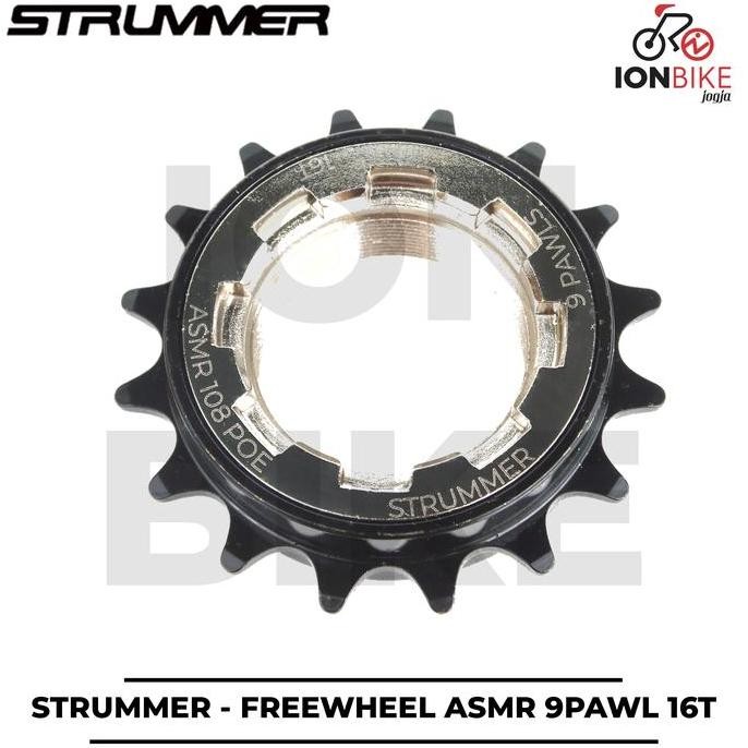 Freewheel Strummer Asmr 16T 1 Single Speed 9 Pawl 108 Poe 16 T Gear Belakang Sepeda Bmx Mini Free Wh