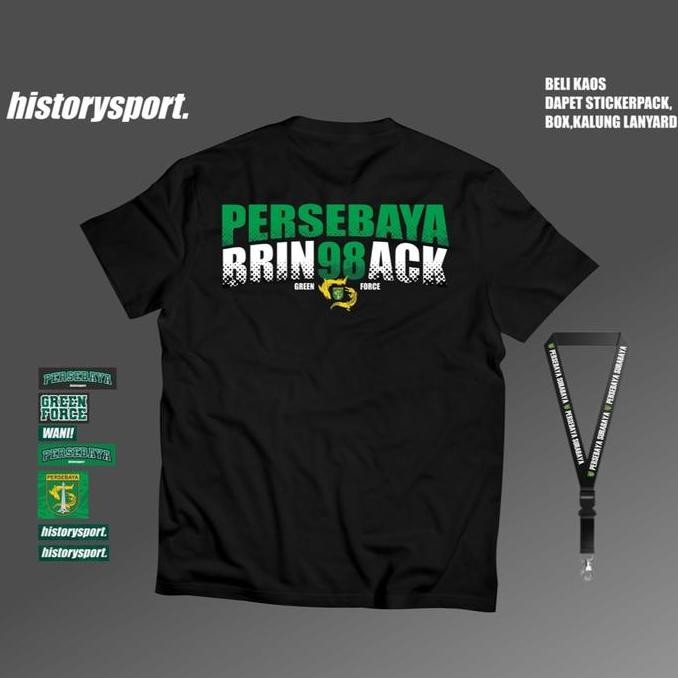 

Kaos Persebaya 98 Bonus Sticker Dan Kalung Lanyard