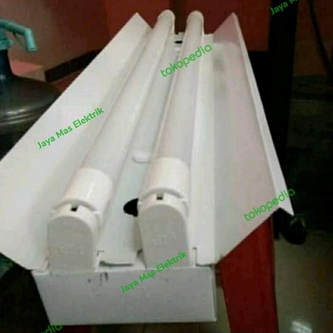 Kap Lampu Tko Set 2X36/2X16Watt+Lampu Tl Led Neon Philips 16Watt Isi2