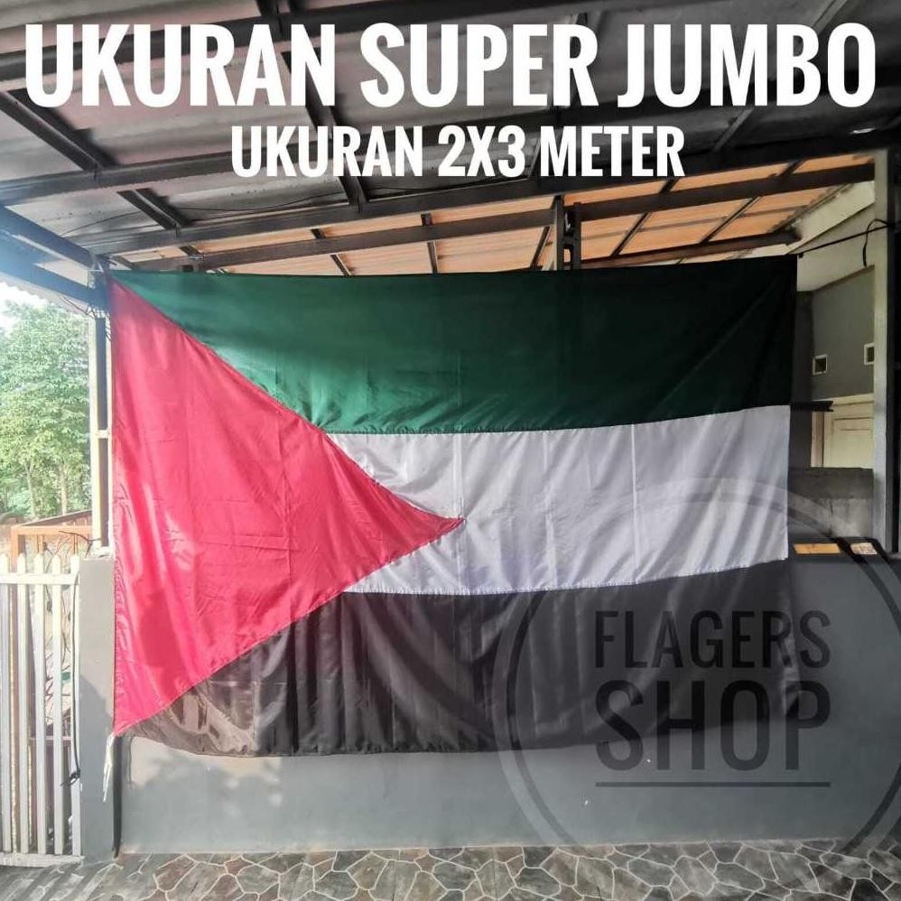 Bendera Palestina Jumbo Ukuran 2x3 Meter