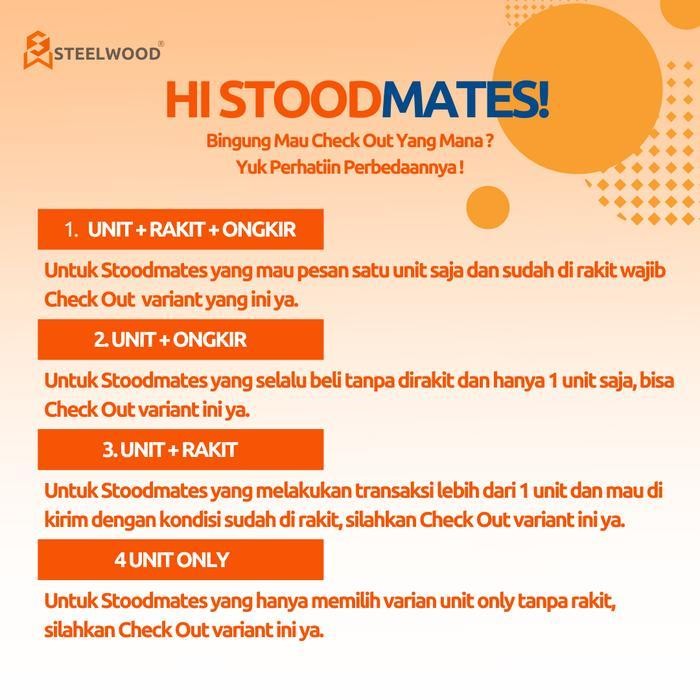 Steelwood || Rak Dapur Serbaguna/Lemari Besi Serbaguna/Lemari Penyimpanan Dapur/Lemari Piring/Lemari