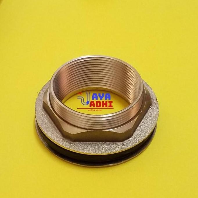 Kualitas terbaik] Mur Toren Vlok Ring Drat Tandon 2" Kuningan Brass