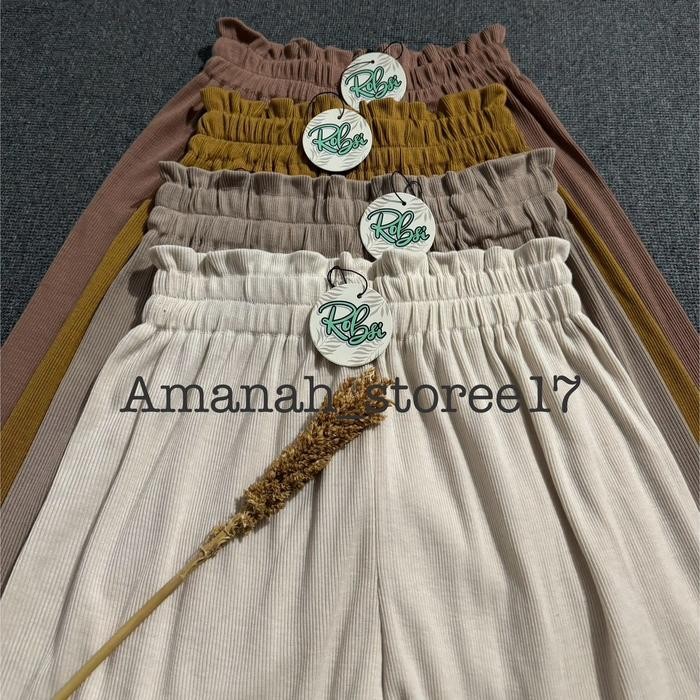 Celana Kulot Knit Rib Highwaist / Celana Kulot Rib Premium