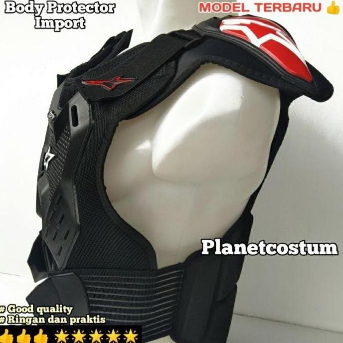 Body protector pelindung dada punggung import PCAP import motor trail cross perlengkap jersey sepatu