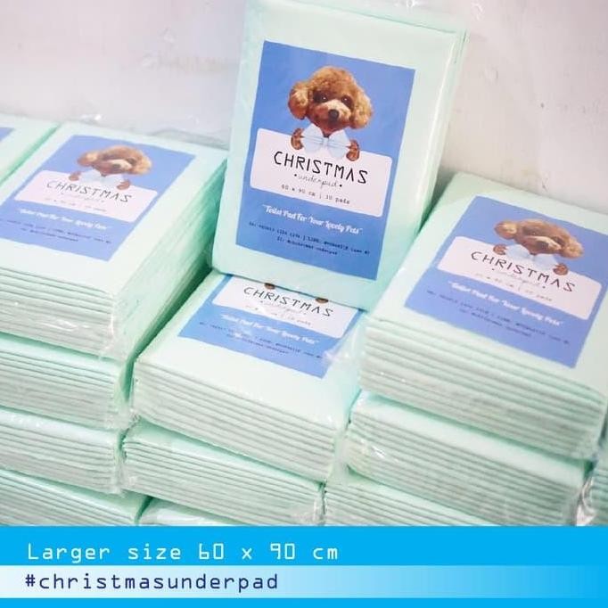 ready (grosir) Christmas Underpad Pee Pad Toilet Training Anjing 10 lembar