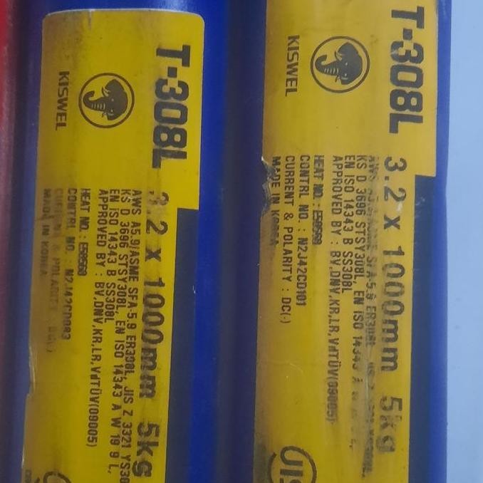 KAWAT LAS STAINLESS TIG ARGON KISWEL T-308L 3.2MM ER308L