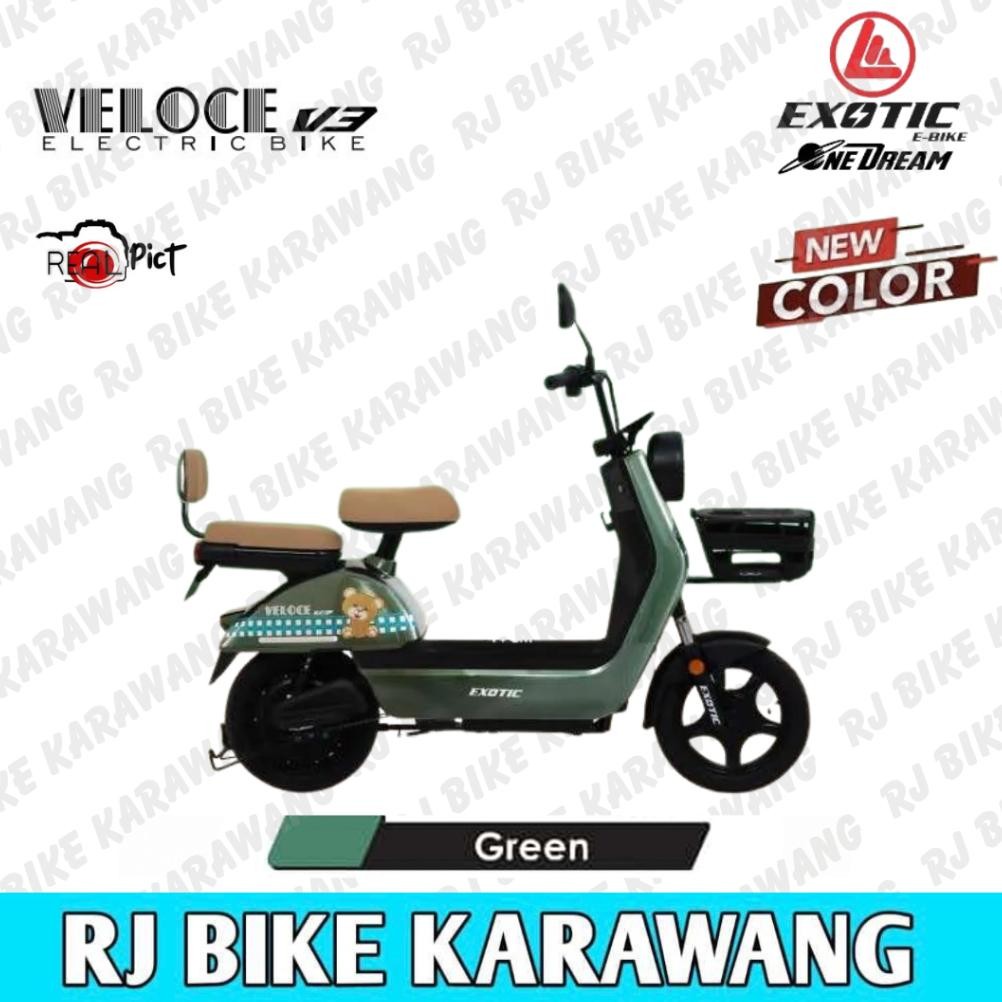 SEPEDA LISTRIK EXOTIC VELOCE V3, EV-922, EV-925, EV-926, EV-927, EV-928, VELOCE CR, VELOCE 1.0 DAN 1