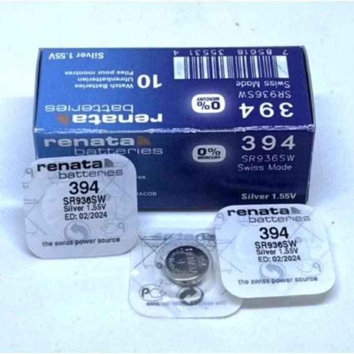New  Renata Watch Battery 394 SR936SW Asli Merek Renata 394 Renata936 Baterai