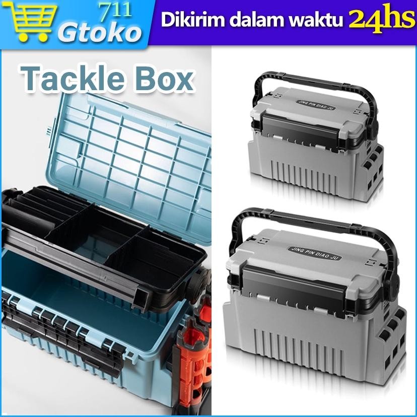 Tackle Box Kotak Peralatan Pancing Jigging Lure Box Fishing Box Mancing Serbaguna Besar Kecil 6L 11L
