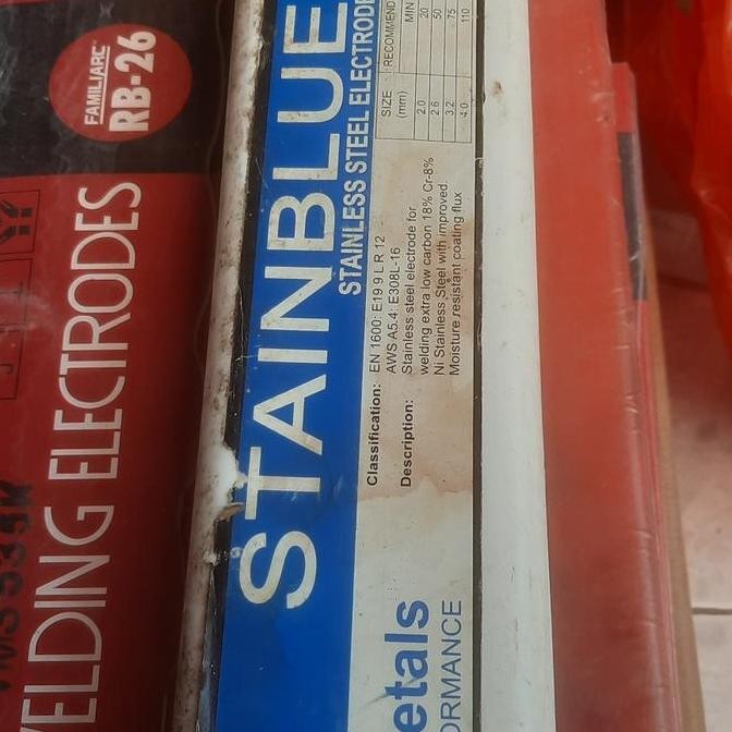 BEBAS ONGKIR - KAWAT LAS STAINBLUE-308L 3.2MM STAINLESS E308L-16 ELECTRODE
