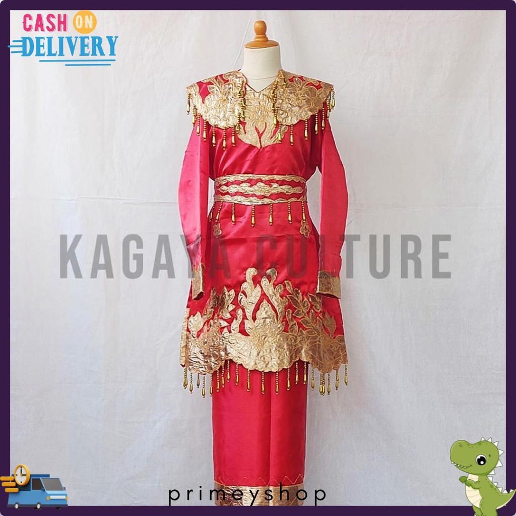 Baju Adat Minang Bordir Cewek Smp Rok Lilit - Baju Tari Bordir Adat Minang Smp - Baju Karnaval Adat 