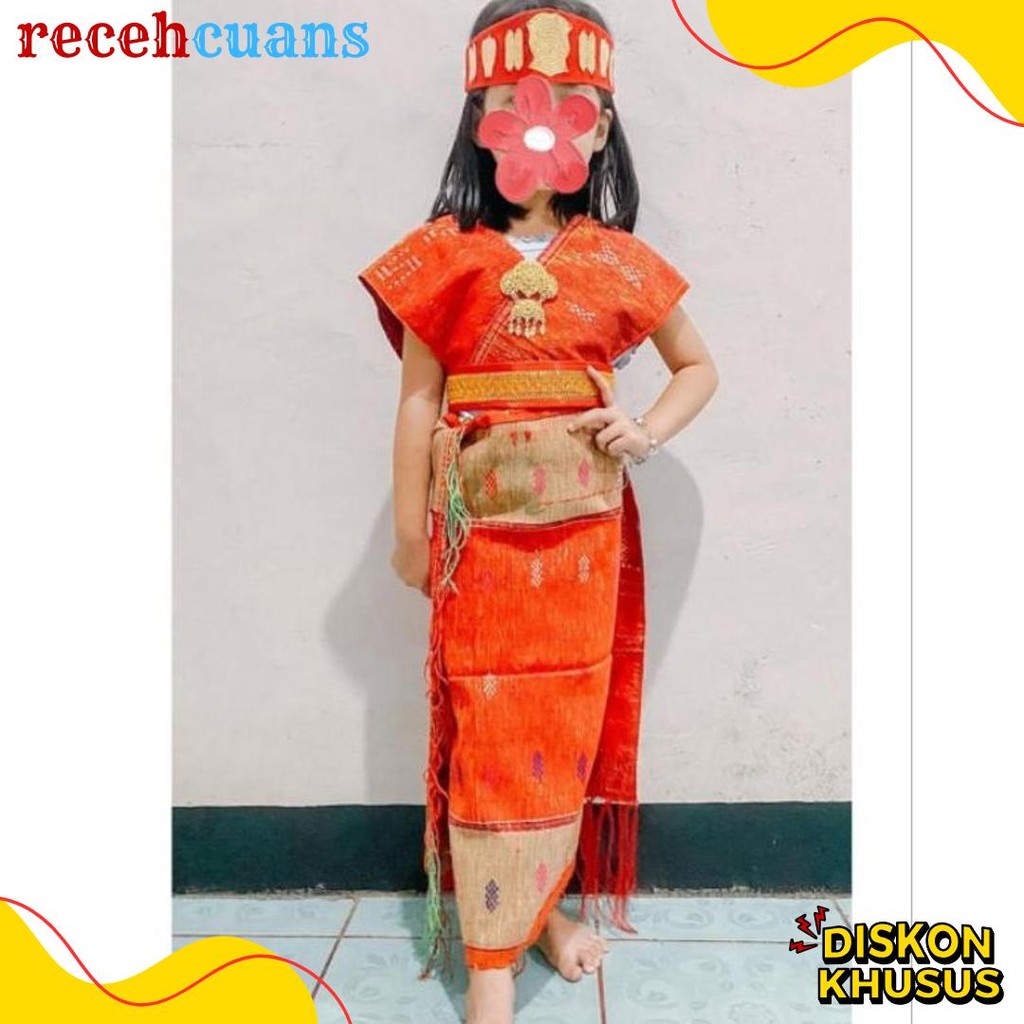 Pakaian Adat Batak Anak Perempuan, Pakaian Tradisional Batak, Pakaian Menari, Pakaian Kostum Batak T