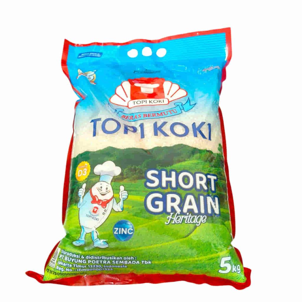 

TOPI KOKI BERAS KHUSUS SHORT GRAIN HERITAGE 5kg