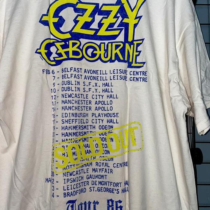 Promo Kaos Ozzy Osbourne - Tour 86 Vintage