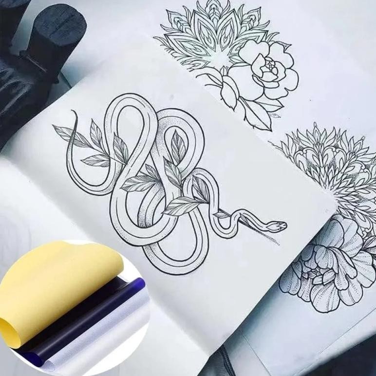 

10PCS KERTAS KARBON TATO THERMAL KERTAS STENCIL TATTOO TERMAL TATTO KERTAS TRANSFER TATTOO