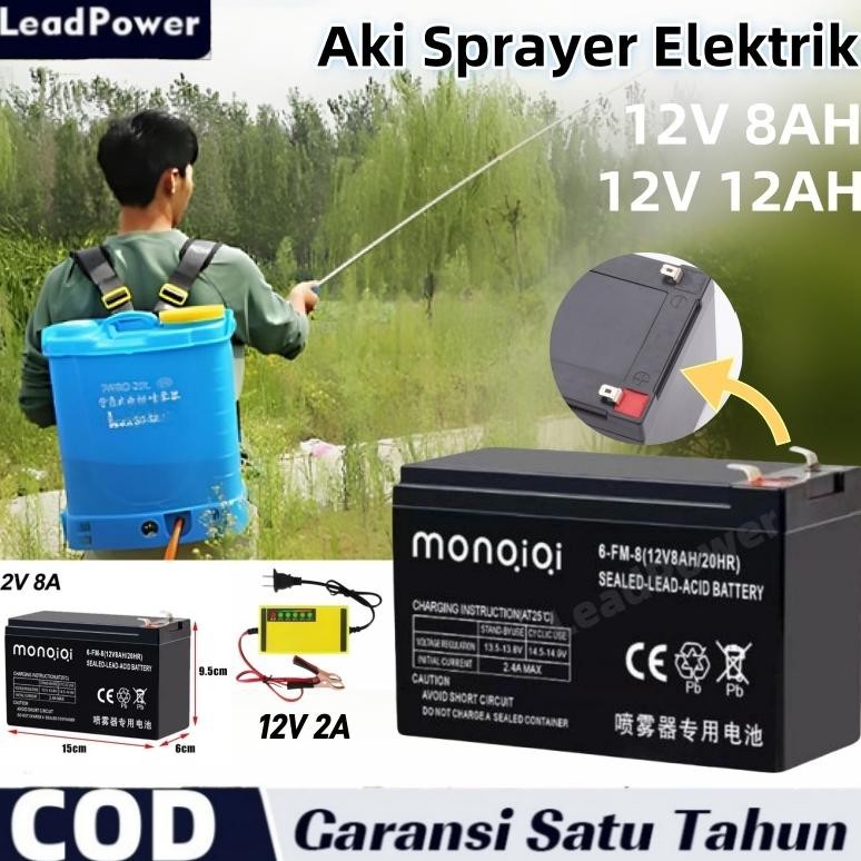 ''Terlaris" Aki Sepeda Listrik Aki 12V 12Ah Aki Semprotan Pertanian/ Aki Sprayer/Aki Tangki Semprot 