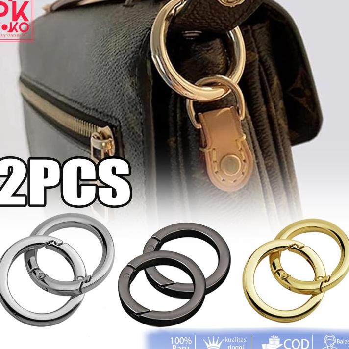 2Pcsset Ring O Buka Pengait Tas Besi Tebal Besi Tas Untuk Kaitan Pengait Tali Tas 25Mm