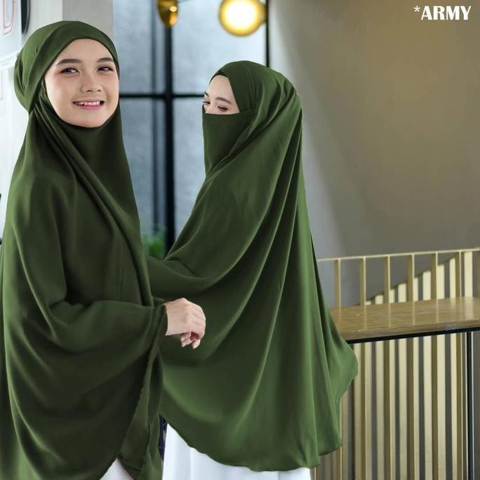 Jilbab Hijab Kerudung Bergo Instan French Khimar Cadar Madinah Syari Jumbo Putih Muslim HI