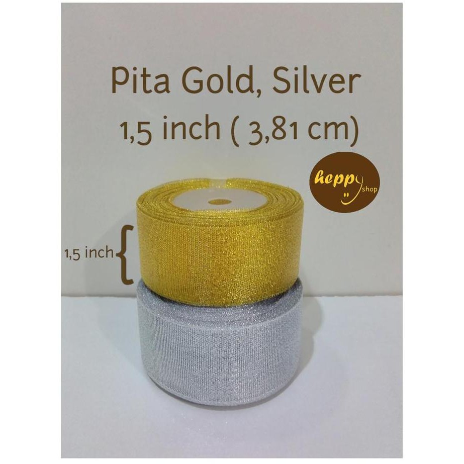 

><><><] Pita Gold Silver (Emas Silver) 1,5 inch (3,81 cm)