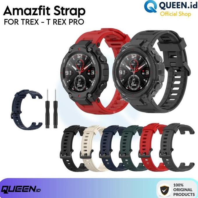 Produk Baru Tali Jam Silikon Replacement Amazfit T-REX PRO Strap Original