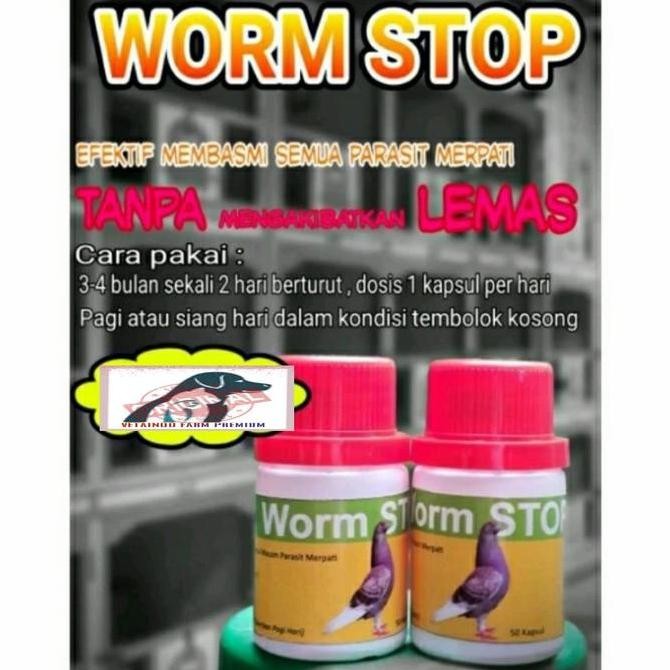 WORM STOP BARON OBAT CACING DAN PARASIT UNTUK BURUNG MERPATI LOMBA