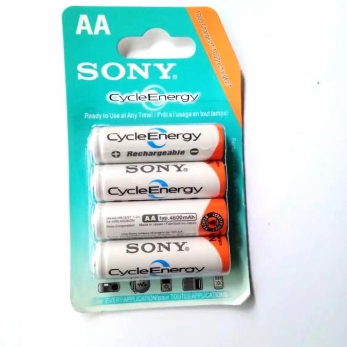 batre Cas SONY AA isi 4 dan 2 batre Sony dapat di isi ulang batre AA