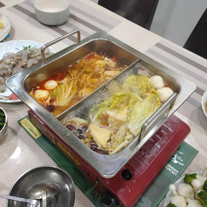 

Hot Pot /Shabu Shabu Pan 2 Rasa Kualitas Premium