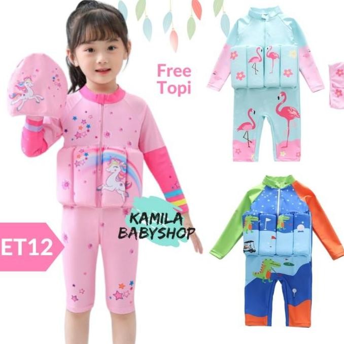 Baju Renang Anak Pelampung Baju Renang Pelampung 2In1 Plus Pelampung