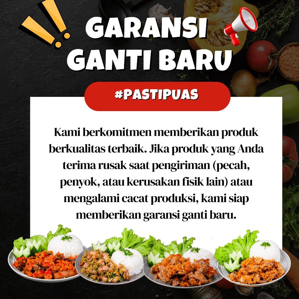 

Mancuy - Paket Bundling 4pack - Lebih Hemat - Oseng Iga Mercon - Ceker Mercon - Oseng Cakalang Mercon - Cumi Ijo