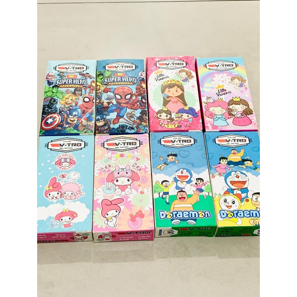 

12pcs Pulpen Gel Youmei Karakter V-tro / Bolpoin Ballpoint Gel pen Pulpen Fancy (Pack)