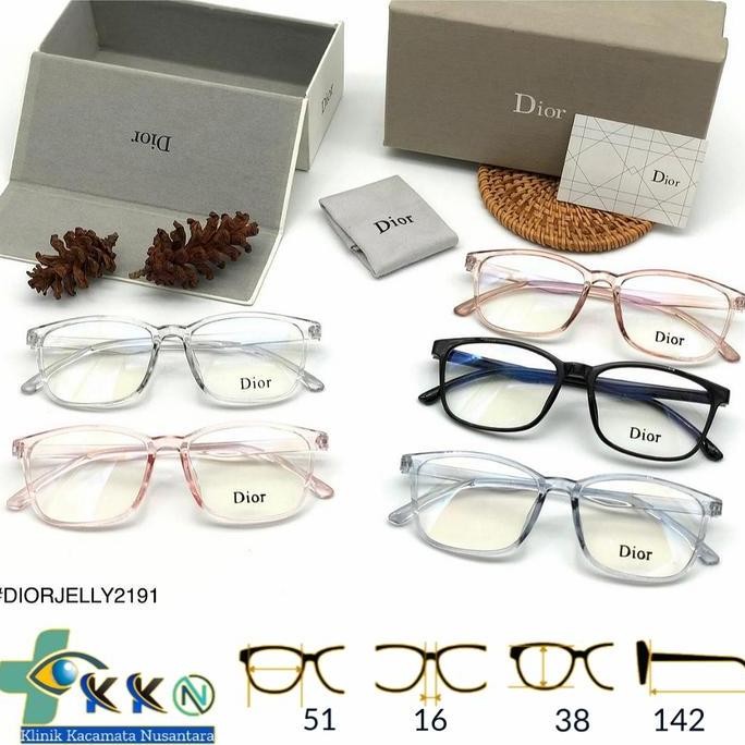 kacamata kotak Korea transparan lentur free lensa anti radiasi minus,