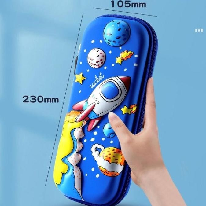 

Baru Kotak Pensil 3D Timbul Hardcase | Waterproof Rocket Astronot Unicorn Lucu Anak