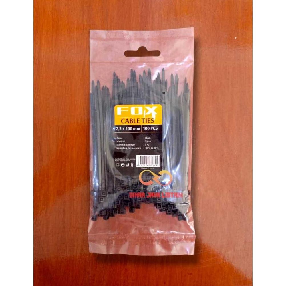 

Fox Kabel Ties Ukuran 2.5X100 2.5X150 3.6X200 3.6X250 3.6X300 4.8X380 Hitam Putih .