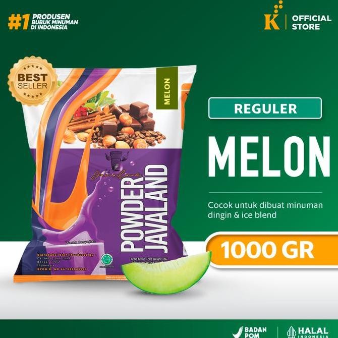 

baru bubuk minuman melon original javaland 1kg - powder bubble drink segar