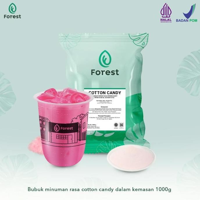 

baru forest bubuk minuman cotton candy 1kg - bubble drink rasa gula kapas