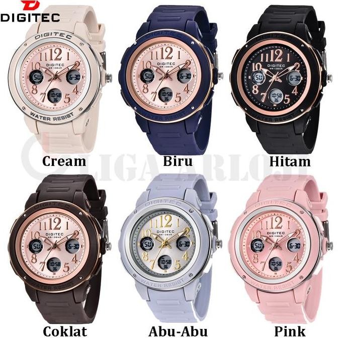 Digitec Dg-3091T - Jam Tangan Wanita - Double Time - 3091 - Original