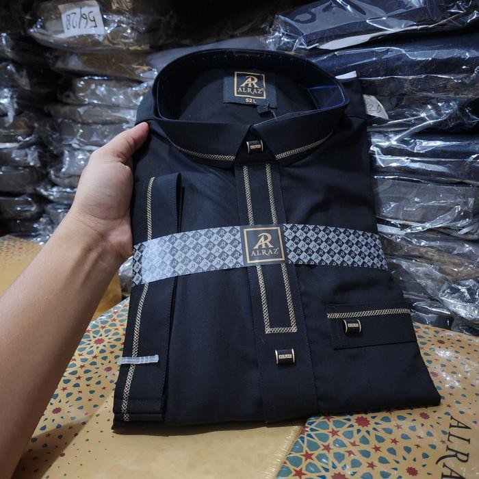 Jubah Alraz Kombinasi Lengan Pendek Al Raz Premium