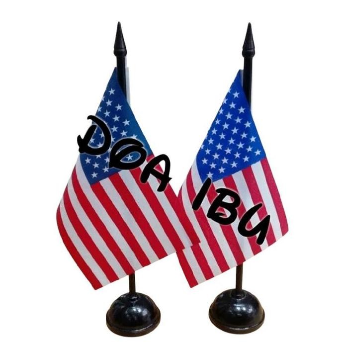 

Promo tiang kayu meja+bendera AMERIKA COD