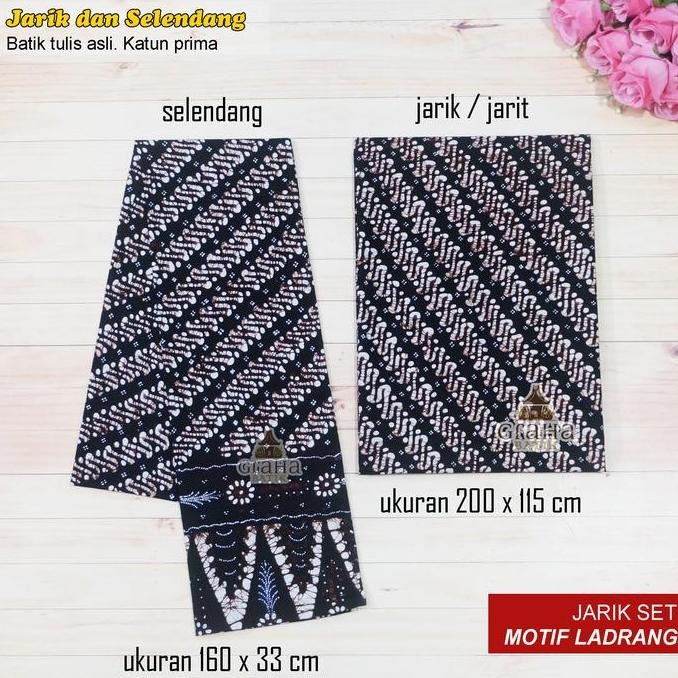 Jarik Jarit Selendang Kain Batik Tulis Bakaran Pakaian Baju Adat Pati Ladrang *